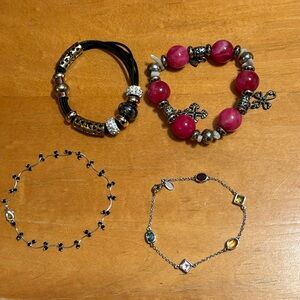 Beautiful set of 4 bracelets/anklets